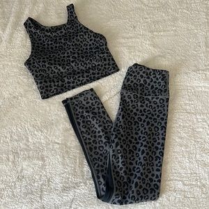 Animal Print Sports Bra and Leggings